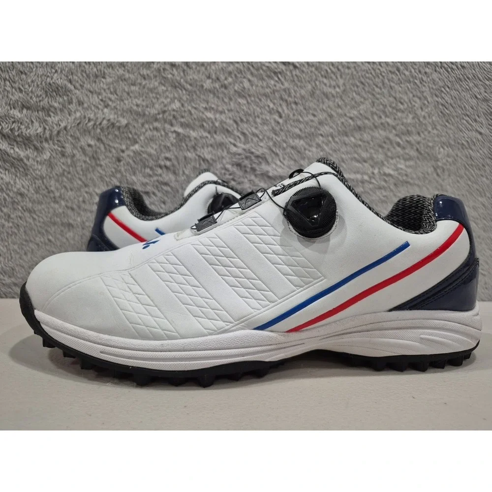 Lefus Golf Shoes Mens EU 45 US 11.5 White Crank Lace Waterproof Non Slip Comfort